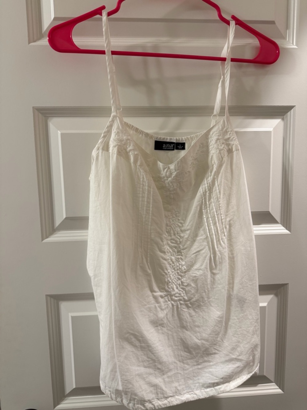 a.n.a White Embroidered Cotton Cami
